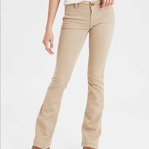American Eagle X Kick Boot Khaki Jeans Pants 2 R